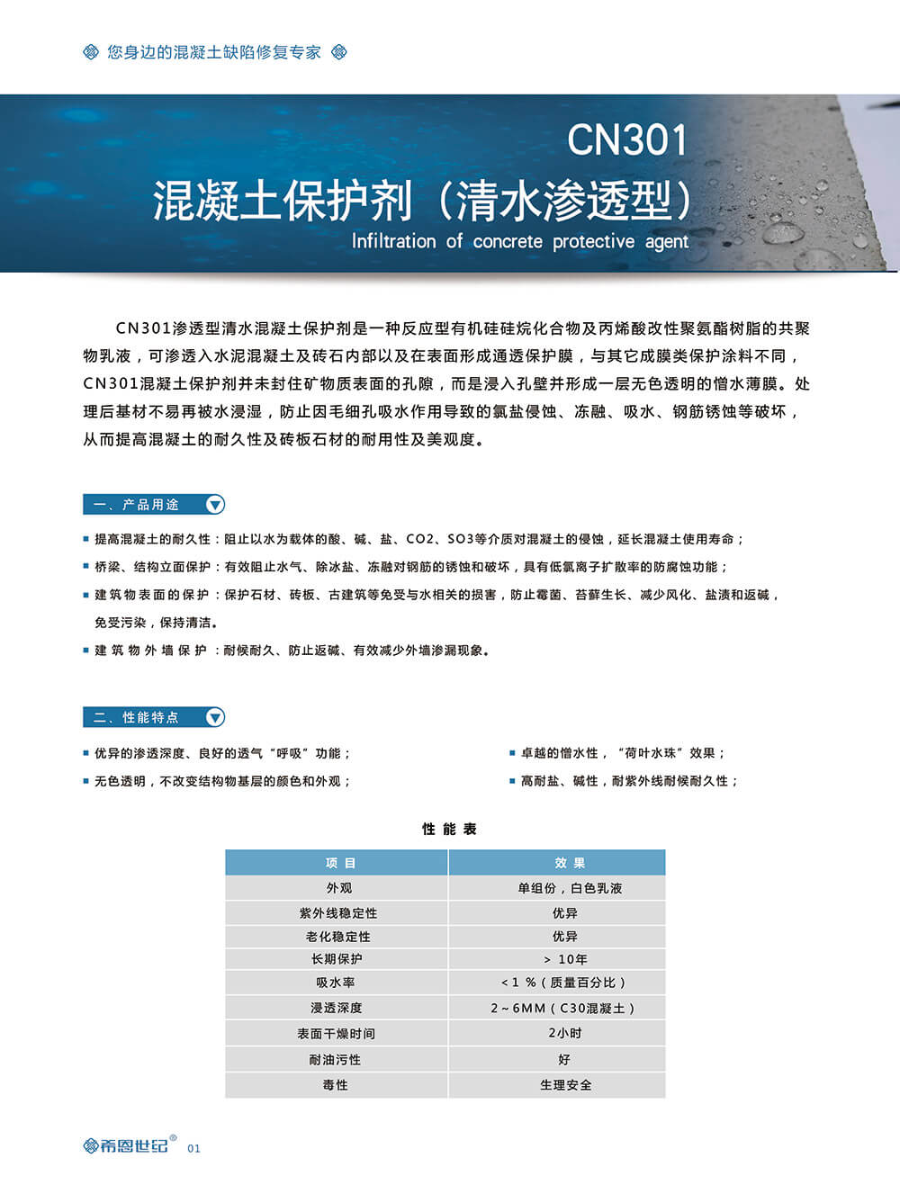 CN301混凝土保护剂（清水渗透型）2